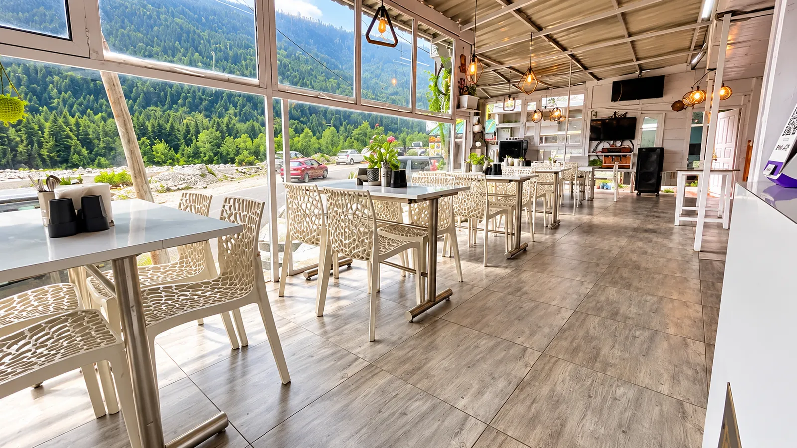 Cafe with valley views